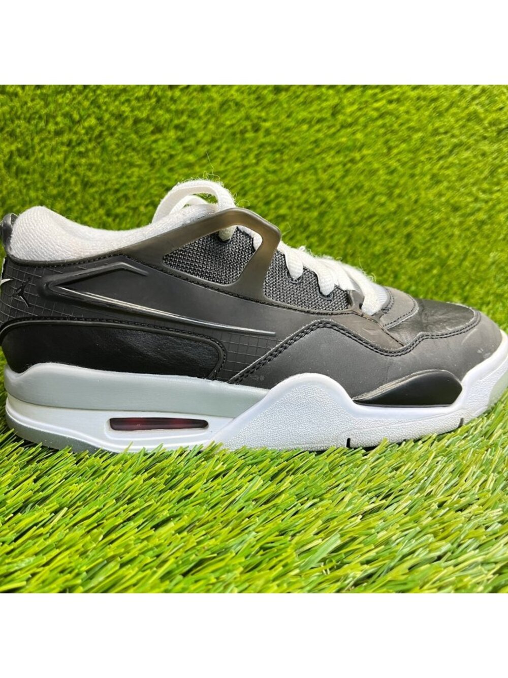 Nike Air Jordan 4 RM Boys Size 5Y Black White Athletic Running Shoes Sneakers